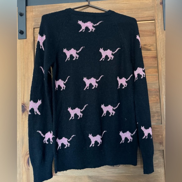 Wildfox metallic cat sweater - size M white label cats - Picture 3 of 9